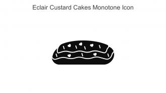 Eclair Custard Cakes Monotone Icon In Powerpoint Pptx Png And Editable Eps Format