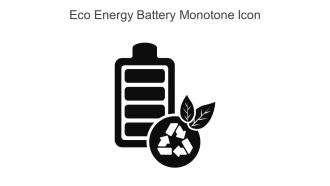 Eco Energy Battery Monotone Icon In Powerpoint Pptx Png And Editable Eps Format