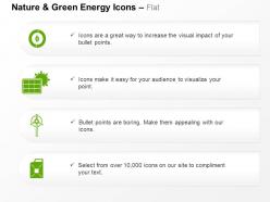 Eco environment windmill solar panel oil barrel ppt icons graphics
