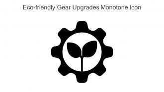 Eco Friendly Gear Upgrades Monotone Icon In Powerpoint Pptx Png And Editable Eps Format