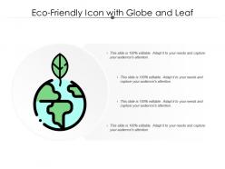 Eco friendly icon with globe and leaf