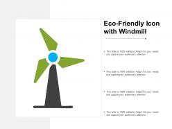 Eco friendly icon with windmill