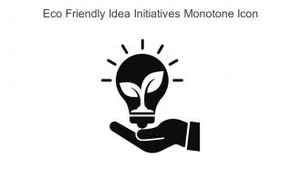 Eco Friendly Idea Initiatives Monotone Icon in powerpoint pptx png and editable eps format