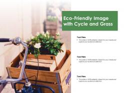 Eco friendly image with cycle and grass