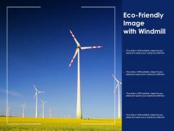 Eco friendly image with windmill
