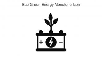 Eco Green Energy Monotone Icon In Powerpoint Pptx Png And Editable Eps Format