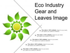 Eco industry gear and leaves image