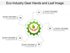 Eco industry gear hands and leaf image