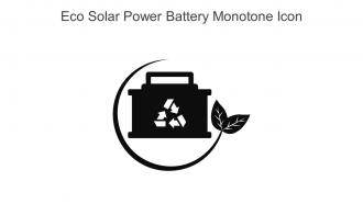 Eco Solar Power Battery Monotone Icon In Powerpoint Pptx Png And Editable Eps Format