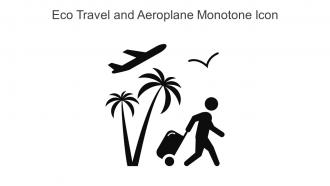 Eco Travel And Aeroplane Monotone Icon In Powerpoint Pptx Png And Editable Eps Format