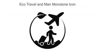 Eco Travel And Man Monotone Icon In Powerpoint Pptx Png And Editable Eps Format