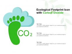 Ecological footprint icon with carbon dioxide