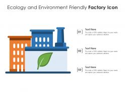 Ecology and environment friendly factory icon