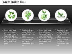 Ecology and green energy with eco friendly text editable icons