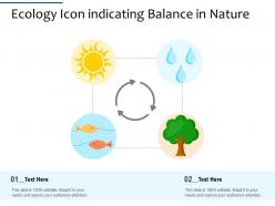 Ecology icon indicating balance in nature