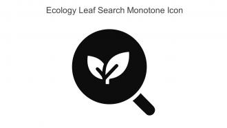 Ecology Leaf Search Monotone Icon In Powerpoint Pptx Png And Editable Eps Format