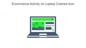 Ecommerce Activity On Laptop Colored Icon In Powerpoint Pptx Png And Editable Eps Format