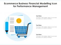 Ecommerce business financial modelling icon for performance management
