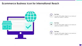 Ecommerce Business Icon For International Reach