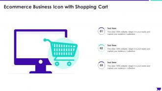 Ecommerce Business Icon With Shopping Cart