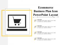 Ecommerce business plan icon powerpoint layout