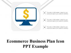 Ecommerce business plan icon ppt example