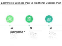 Ecommerce business plan vs traditional business plan ppt powerpoint presentation layouts smartart cpb