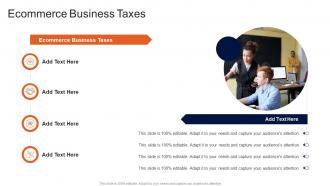 Ecommerce Business Taxes In Powerpoint And Google Slides Cpb