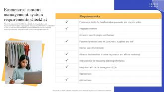 Ecommerce Content Management System CMS Implementation To Modify Online Stores