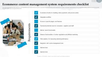 Ecommerce Content Management System Requirements Checklist Analyzing And Implementing Management