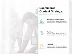 Ecommerce content strategy ppt powerpoint presentation slides display cpb