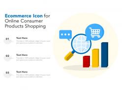 Ecommerce icon for online consumer products shopping