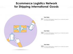 Ecommerce logistics network for shipping international goods