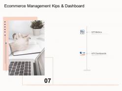 Ecommerce management kips and dashboard e business strategy ppt gallery smartart