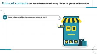 Ecommerce Marketing Ideas to Grow Online Sales complete deck Unique Engaging