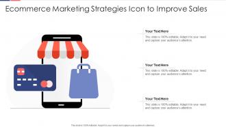 Ecommerce marketing strategies icon to improve sales