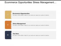 Ecommerce opportunities stress management management training
