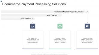 Ecommerce Payment Processing Solutions In Powerpoint And Google Slides Cpb