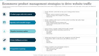 Ecommerce Product Management Strategies To Drive Website Traffic