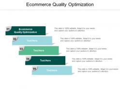 Ecommerce quality optimization ppt powerpoint presentation gallery ideas cpb