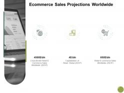 Ecommerce sales projections worldwide finance a702 ppt powerpoint presentation gallery display