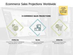 Ecommerce sales projections worldwide planning a682 ppt powerpoint presentation slides