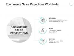 Ecommerce sales projections worldwide ppt powerpoint smartart