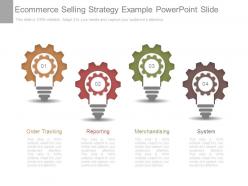 Ecommerce selling strategy example powerpoint slide