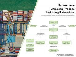 Ecommerce shipping process including extensions