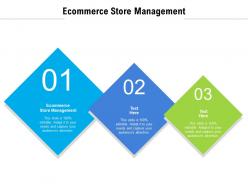 Ecommerce store management ppt powerpoint presentation icon layout ideas cpb