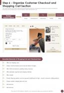 Ecommerce Strategy Playbook Step 6 Organize Customer Checkout One Pager Sample Example Document