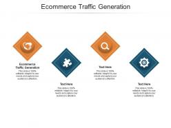 Ecommerce traffic generation ppt powerpoint presentation layouts brochure cpb