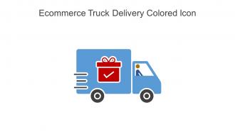 Ecommerce Truck Delivery Colored Icon In Powerpoint Pptx Png And Editable Eps Format