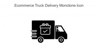 Ecommerce Truck Delivery Monotone Icon In Powerpoint Pptx Png And Editable Eps Format